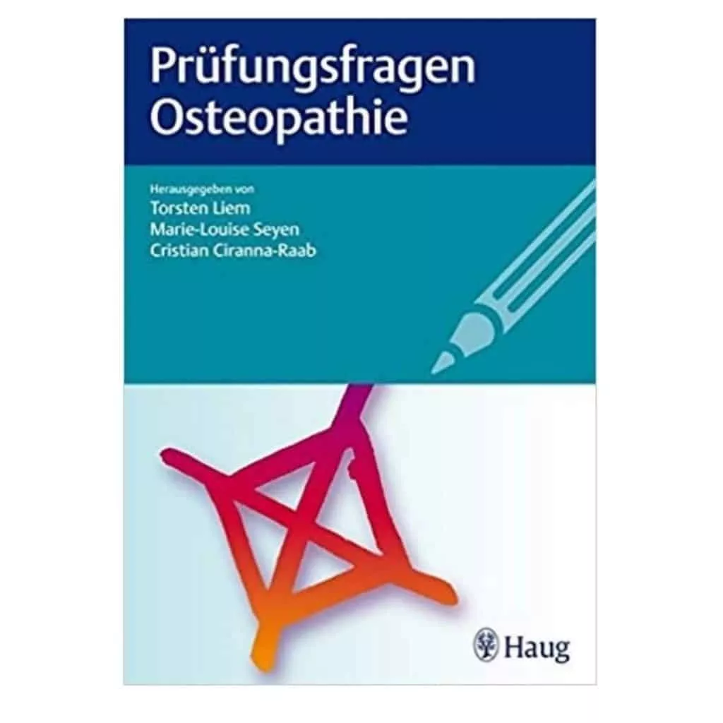 Das Cover des Buches Prüfgangen Osteopathie, das sich mit Sportosteopathie in Hamburg beschäftigt.