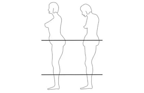 Eine Strichzeichnung einer Frau und eines Mannes, die Seite an Seite stehen und sich in Hamburg einer osteopathischen Behandlung unterziehen.